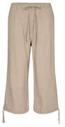 Sally capri bukser med bindebånd og snøre camel