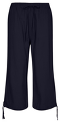 Sally capri bukser med bindebånd og snøre navy