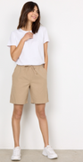 Sally shorts med elastik og lommer camel