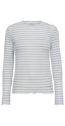 Merib t-shirt med strib tofu w. della robbia blue