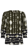 Aby bluse med print deep depths w. black