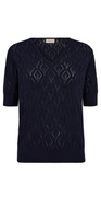 Dodo pullover med hulmønster navy