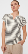 T-shirt med striber tofu w. black