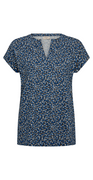 T-shirt med små blomster blå w. navy