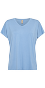 Sophia basisbluse med v-hals lysblå