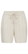 Hør shorts sand