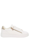 Sneakers i hvid med guld detaljer