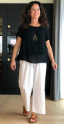 Diana bluse med halskæde sort LikeLondon
