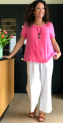 Diana bluse med halskæde fuchsia LikeLondon
