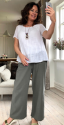 Diana bluse med halskæde hvid LikeLondon