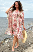 Amy art silke sarong rosa LikeLondon