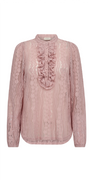 Gro bluse med blonde pale mauve
