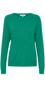 Klassisk strikbluse cadmium green