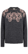 Merla pullover Dark Grey w. Pale mauve