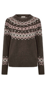 Merla pullover morel w. pale mauve