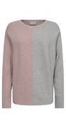 Mille pullover pale mauve melange w. light grey