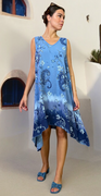 Carol kjole med paisley print og ombre denim LikeLondon