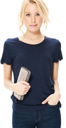 Anna t-shirt med rund hals navy