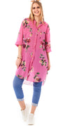 Lykke tunika med blomsterprint pink LikeLondon