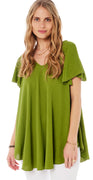 Alma bluse med vidde guacamole Likelondon