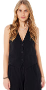 Grace fitted vest sort LikeLondon