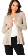 Kort claudisse cardigan mushroom melange