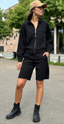 Emily shorts med bæltestropper og lommer sort