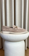 Loafers med guld spænde khaki LikeLondon