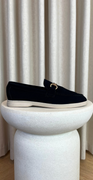 Loafers med guld spænde sort LikeLondon