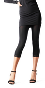Capri leggings med blonde 60 denier sort