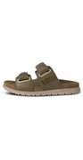 Lisa læder sandaler dark olive
