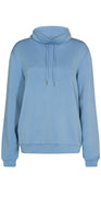 Lysblå sweatshirt med høj krave