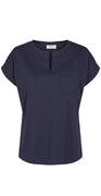 T-shirt med brystlomme navy