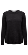 Strikket pullover sort