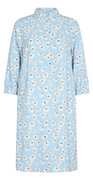 Floral kjole med blomsterprint chambray blue
