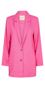 Blazer i hørblend carmine rose