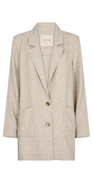 Blazer i hørblend sand melange