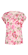 Kortærmet bluse carmine rose w. lollipop