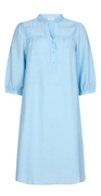 Driva kjole med hulmønster chambray blue