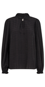 Bluse med struktur sort