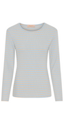 Basis bluse med fine detaljer celeste/gold