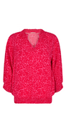 Adney bluse med blomsterprint lollipop w. carmine rose