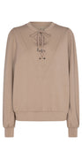 Sweatshirt med snøre mocca