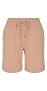 Sally shorts med elastik og lommer nude