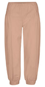 Sally capri buks med elastik detalje sand