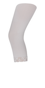 Capri leggings med blonde 60 denier hvid