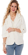 Lizette blazer med opsmøg hvid Likelondon