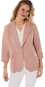 Lizette blazer med opsmøg rosa Likelondon