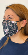Rosa blomster stof modemaske