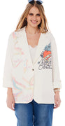 Tine hvid blazer med hjerte LikeLondon